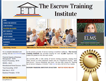 Tablet Screenshot of escrow-eti.com